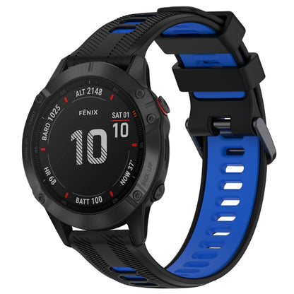 สายนาฬิกาซิลิโคนสองสีแบบสปอร์ต, For Garmin Approach S62, For Garmin Fenix 6 Pro, For Garmin Fenix 5, For Garmin Fenix 5 Plus