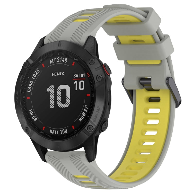 สายนาฬิกาซิลิโคนสองสีแบบสปอร์ต, For Garmin Approach S62, For Garmin Fenix 6 Pro, For Garmin Fenix 5, For Garmin Fenix 5 Plus