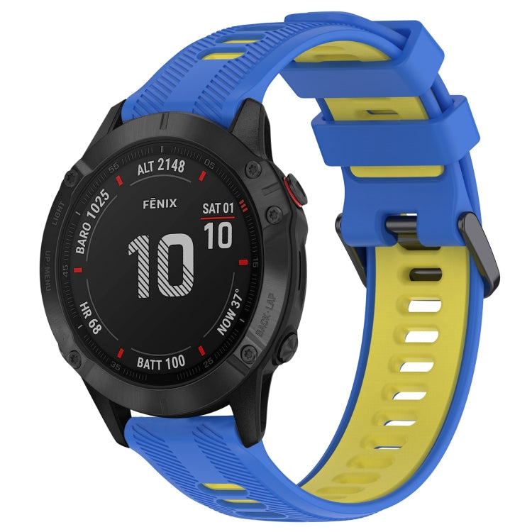 สายนาฬิกาซิลิโคนสองสีแบบสปอร์ต, For Garmin Approach S62, For Garmin Fenix 6 Pro, For Garmin Fenix 5, For Garmin Fenix 5 Plus