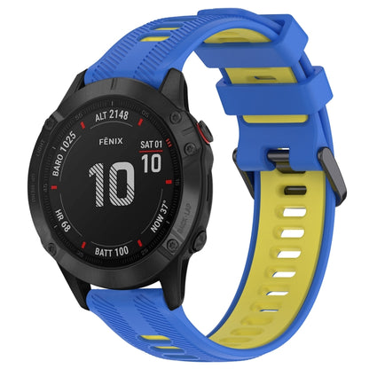 สายนาฬิกาซิลิโคนสองสีแบบสปอร์ต, For Garmin Approach S62, For Garmin Fenix 6 Pro, For Garmin Fenix 5, For Garmin Fenix 5 Plus