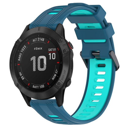 สายนาฬิกาซิลิโคนสองสีแบบสปอร์ต, For Garmin Approach S62, For Garmin Fenix 6 Pro, For Garmin Fenix 5, For Garmin Fenix 5 Plus