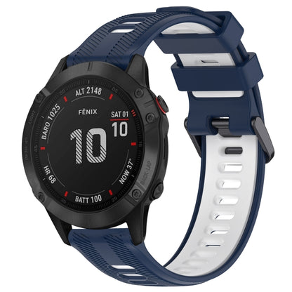 สายนาฬิกาซิลิโคนสองสีแบบสปอร์ต, For Garmin Approach S62, For Garmin Fenix 6 Pro, For Garmin Fenix 5, For Garmin Fenix 5 Plus