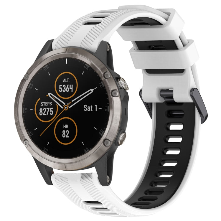 สายนาฬิกาซิลิโคนสองสีแบบสปอร์ต, For Garmin Approach S62, For Garmin Fenix 6 Pro, For Garmin Fenix 5, For Garmin Fenix 5 Plus