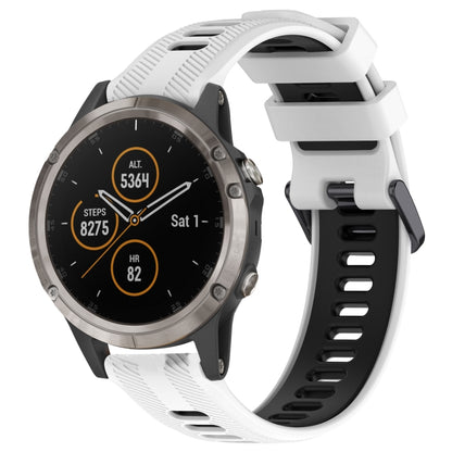 สายนาฬิกาซิลิโคนสองสีแบบสปอร์ต, For Garmin Approach S62, For Garmin Fenix 6 Pro, For Garmin Fenix 5, For Garmin Fenix 5 Plus