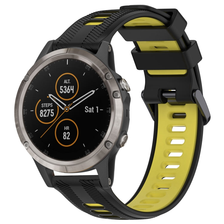 สายนาฬิกาซิลิโคนสองสีแบบสปอร์ต, For Garmin Approach S62, For Garmin Fenix 6 Pro, For Garmin Fenix 5, For Garmin Fenix 5 Plus