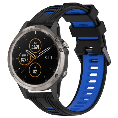 สายนาฬิกาซิลิโคนสองสีแบบสปอร์ต, For Garmin Approach S62, For Garmin Fenix 6 Pro, For Garmin Fenix 5, For Garmin Fenix 5 Plus