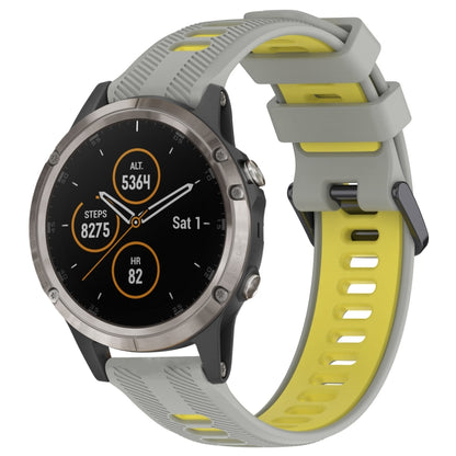 สายนาฬิกาซิลิโคนสองสีแบบสปอร์ต, For Garmin Approach S62, For Garmin Fenix 6 Pro, For Garmin Fenix 5, For Garmin Fenix 5 Plus