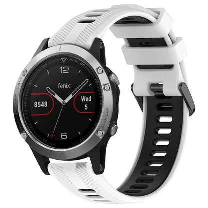 สายนาฬิกาซิลิโคนสองสีแบบสปอร์ต, For Garmin Approach S62, For Garmin Fenix 6 Pro, For Garmin Fenix 5, For Garmin Fenix 5 Plus