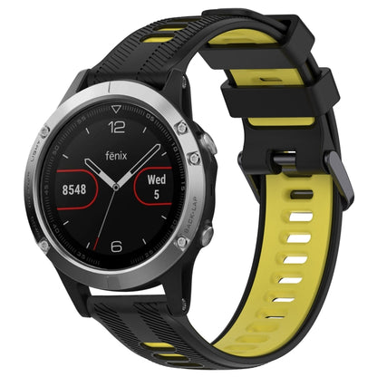 สายนาฬิกาซิลิโคนสองสีแบบสปอร์ต, For Garmin Approach S62, For Garmin Fenix 6 Pro, For Garmin Fenix 5, For Garmin Fenix 5 Plus