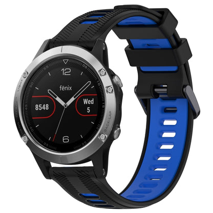 สายนาฬิกาซิลิโคนสองสีแบบสปอร์ต, For Garmin Approach S62, For Garmin Fenix 6 Pro, For Garmin Fenix 5, For Garmin Fenix 5 Plus