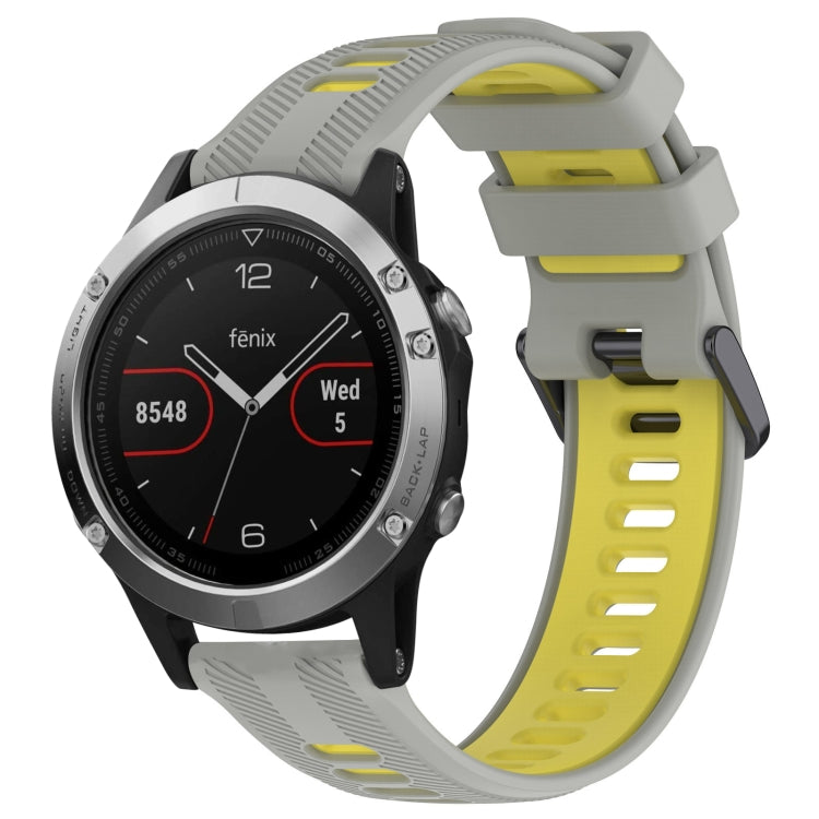 สายนาฬิกาซิลิโคนสองสีแบบสปอร์ต, For Garmin Approach S62, For Garmin Fenix 6 Pro, For Garmin Fenix 5, For Garmin Fenix 5 Plus