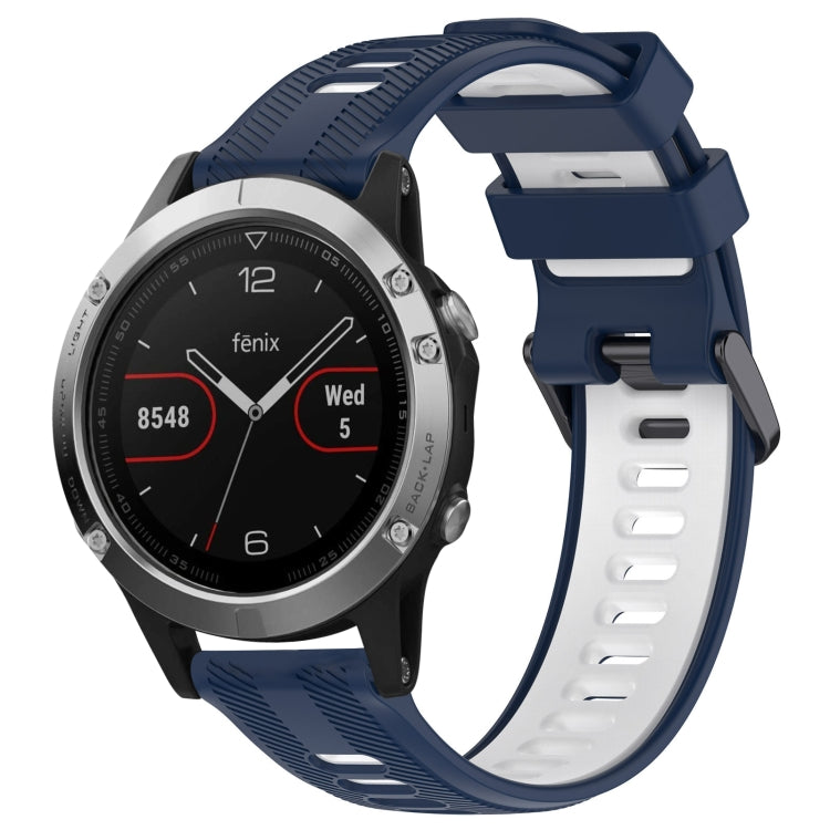 สายนาฬิกาซิลิโคนสองสีแบบสปอร์ต, For Garmin Approach S62, For Garmin Fenix 6 Pro, For Garmin Fenix 5, For Garmin Fenix 5 Plus