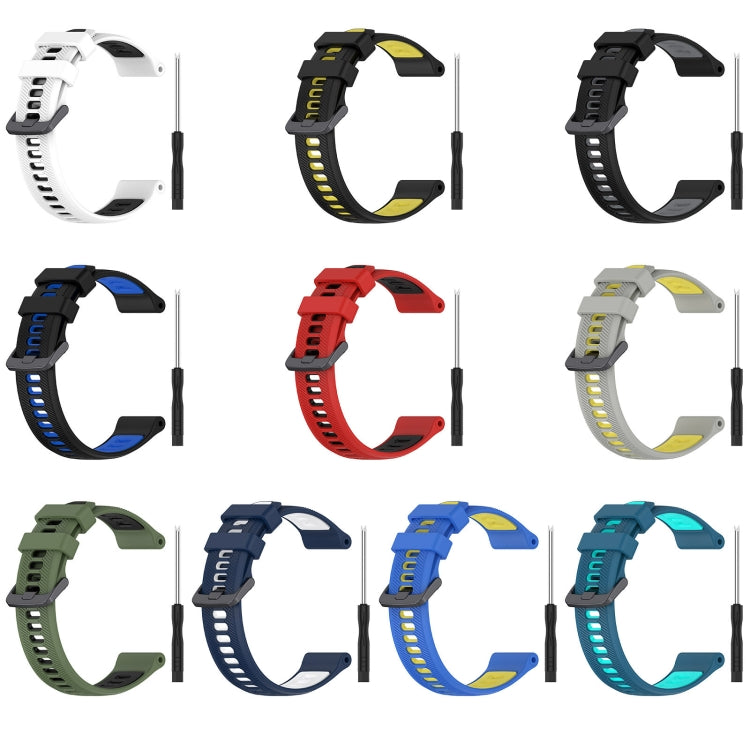 สายนาฬิกาซิลิโคนสองสีแบบสปอร์ต, For Garmin EPIX Pro 47mm, For Garmin Fenix 7 Pro, For Garmin Approach S60, For Garmin Forerunner 935