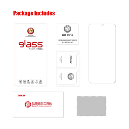 ENKAY 0.26mm 9H 2.5D ฟิล์มกระจกนิรภัยอะลูมิเนียม-ซิลิกอนสูง, For Samsung Galaxy M04, For Samsung Galaxy A25 5G, For Samsung Galaxy A35, For Samsung Galaxy A55, For Samsung Galaxy S23 FE 5G, For Samsung Galaxy M54 / F54, For Samsung Galaxy A15 4G / 5G