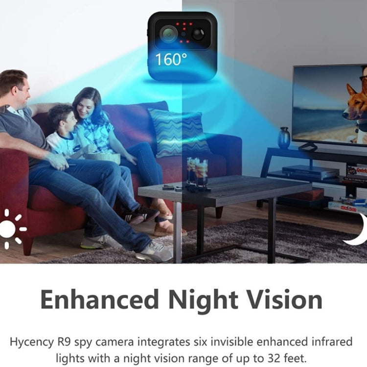R9 โทรศัพท์มือถือพกพาระยะไกลเว็บแคมบ้านไร้สาย WiFi กล้อง HD Night Vision Monitor กล้อง, R9