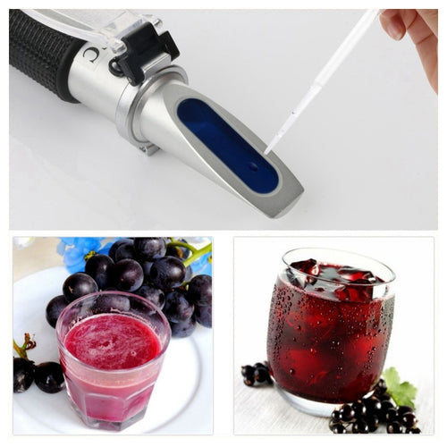 แอลกอฮอล์ Refractometer น้ำตาลไวน์องุ่นความเข้มข้น 0 ~ 25% แอลกอฮอล์ 0 ~ 40% Brix Tester Meter ATC เครื่องมือมือถือ RZ121
