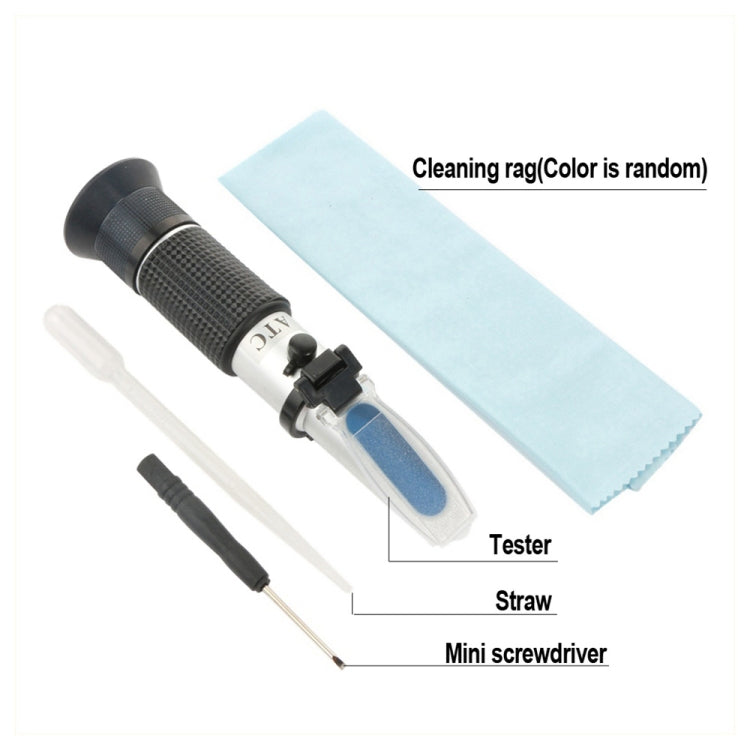 แอลกอฮอล์ Refractometer น้ำตาลไวน์องุ่นความเข้มข้น 0 ~ 25% แอลกอฮอล์ 0 ~ 40% Brix Tester Meter ATC เครื่องมือมือถือ RZ121