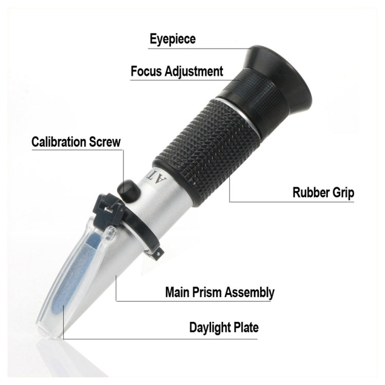 แอลกอฮอล์ Refractometer น้ำตาลไวน์องุ่นความเข้มข้น 0 ~ 25% แอลกอฮอล์ 0 ~ 40% Brix Tester Meter ATC เครื่องมือมือถือ RZ121