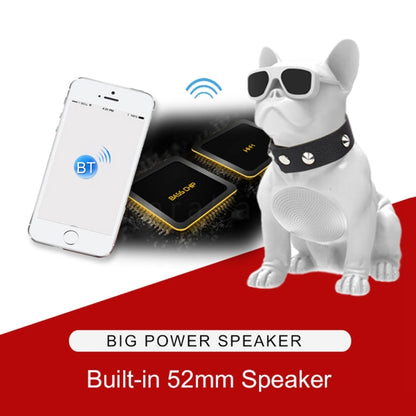 CH-M10 Bulldog ลำโพงบลูทูธไร้สายสเตอริโอ รองรับการ์ด TF / U Disk / FM, White