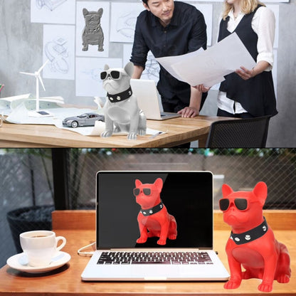 CH-M10 Bulldog ลำโพงบลูทูธไร้สายสเตอริโอ รองรับการ์ด TF / U Disk / FM, White