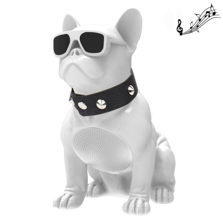 CH-M10 Bulldog ลำโพงบลูทูธไร้สายสเตอริโอ รองรับการ์ด TF / U Disk / FM, White