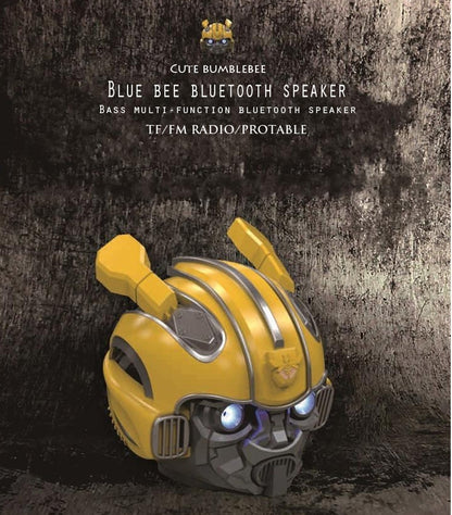 ลำโพงบลูทูธ 5.0, ลำโพงการ์ตูน Bumblebee, รองรับ TF, ฟังก์ชั่น FM, วัสดุโลหะ