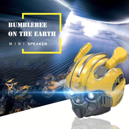 ลำโพงบลูทูธ 5.0, ลำโพงการ์ตูน Bumblebee, รองรับ TF, ฟังก์ชั่น FM, วัสดุโลหะ