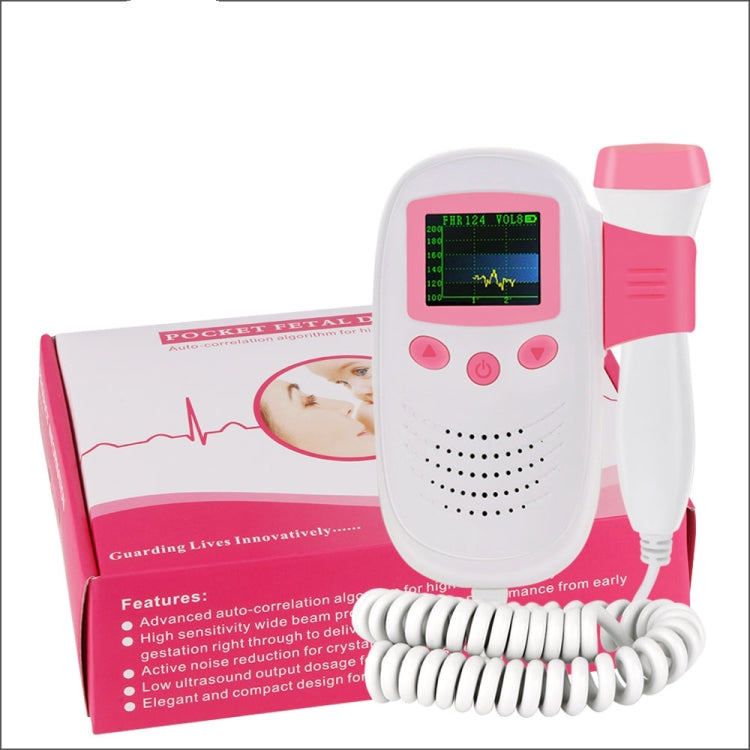 RZ-100S9 LED Doppler ทารกในครรภ์ Ultrasound เสียง Baby Heartbeat เครื่องตรวจจับดิจิตอลก่อนคลอดกระเป๋า Doppler ทารกในครรภ์ Stethoscope, RZ-100S9