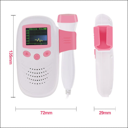RZ-100S9 LED Doppler ทารกในครรภ์ Ultrasound เสียง Baby Heartbeat เครื่องตรวจจับดิจิตอลก่อนคลอดกระเป๋า Doppler ทารกในครรภ์ Stethoscope, RZ-100S9