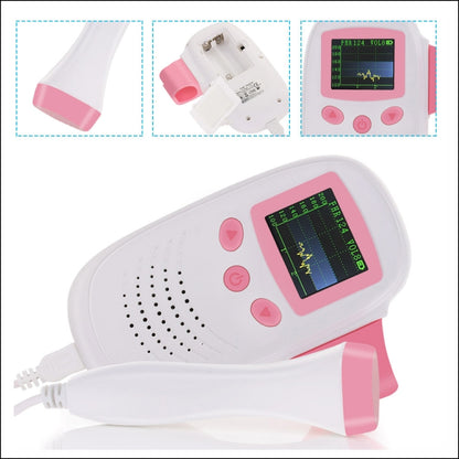 RZ-100S9 LED Doppler ทารกในครรภ์ Ultrasound เสียง Baby Heartbeat เครื่องตรวจจับดิจิตอลก่อนคลอดกระเป๋า Doppler ทารกในครรภ์ Stethoscope, RZ-100S9