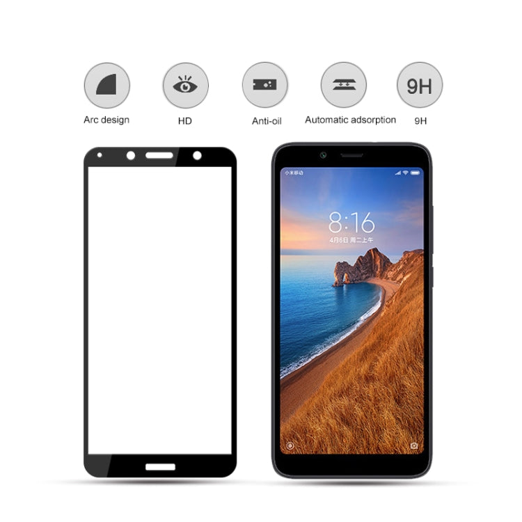 2pcs mocolo 0.33mm 9H 2.5D ผ้าไหมพิมพ์ฟิล์มกระจกนิรภัยสำหรับ Xiaomi Redmi 7A, For Xiaomi Redmi 7A(2pcs)