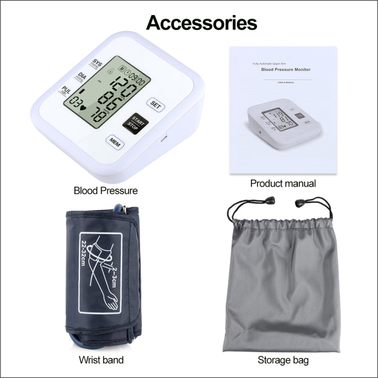 RZ205 ความดันโลหิตอัตโนมัติ Digital Upper Arm Heart Beat Rate Pulse Monitor Tonometer อุปกรณ์การแพทย์ Sphygmomanometer