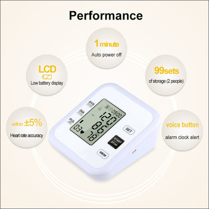 RZ205 ความดันโลหิตอัตโนมัติ Digital Upper Arm Heart Beat Rate Pulse Monitor Tonometer อุปกรณ์การแพทย์ Sphygmomanometer