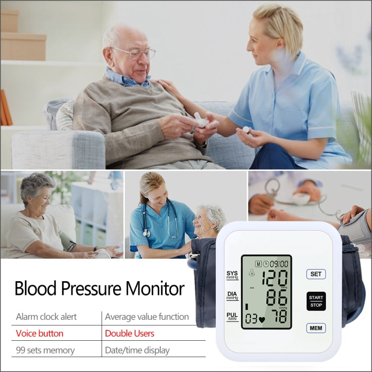 RZ205 ความดันโลหิตอัตโนมัติ Digital Upper Arm Heart Beat Rate Pulse Monitor Tonometer อุปกรณ์การแพทย์ Sphygmomanometer
