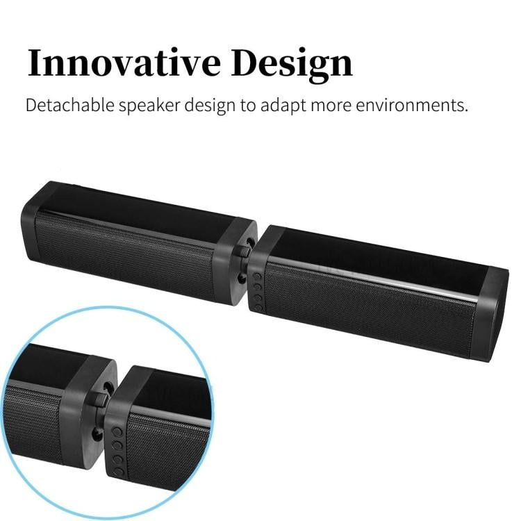 BKS-33 5.0 TV Home Wireless Soundbar, รองรับ TF, ถอดและต่อได้, เอฟเฟกต์สเตอริโอ 3D