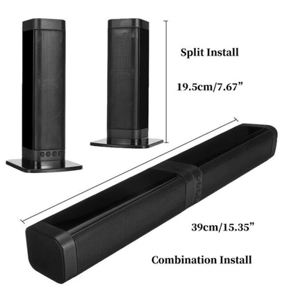 BKS-33 5.0 TV Home Wireless Soundbar, รองรับ TF, ถอดและต่อได้, เอฟเฟกต์สเตอริโอ 3D