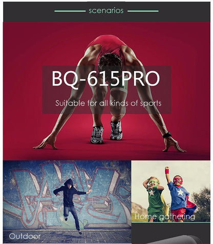 BQ615 PRO ลำโพงไฮไฟสเตอริโอไร้สาย LED หลากสีสัน รวมบลูทูธ + เครื่องเล่นการ์ด TF + วิทยุ FM + AUX + NFC, BQ615 PRO