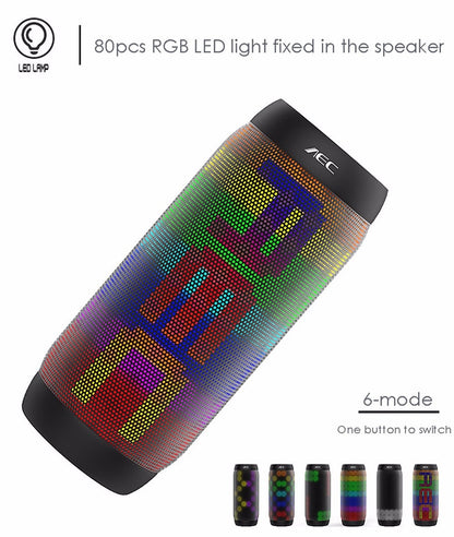 BQ615 PRO ลำโพงไฮไฟสเตอริโอไร้สาย LED หลากสีสัน รวมบลูทูธ + เครื่องเล่นการ์ด TF + วิทยุ FM + AUX + NFC, BQ615 PRO