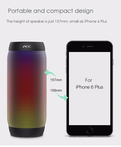 BQ615 PRO ลำโพงไฮไฟสเตอริโอไร้สาย LED หลากสีสัน รวมบลูทูธ + เครื่องเล่นการ์ด TF + วิทยุ FM + AUX + NFC, BQ615 PRO