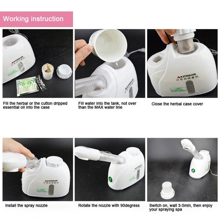 K-SKIN K33S เครื่องนึ่งผิวหน้า Hot Mist Face Sprayer NANO Sprayer สปานึ่ง Deep Clean Face Massage Care เครื่องมือสำหรับ Home, K33S