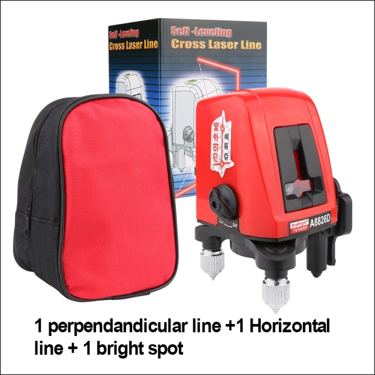 A8826D ระดับเลเซอร์ 3D Self Leveling 2 เส้นเลเซอร์แนวนอนแนวตั้งเลเซอร์ระดับ 360 ขาตั้งกล้องมินิเลเซอร์ระดับ