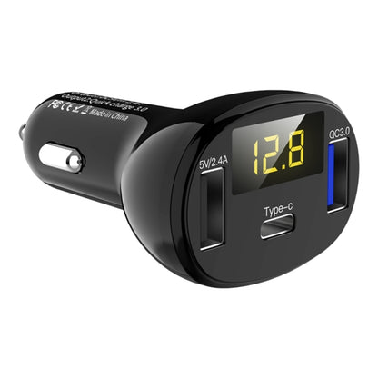 C02 รถอะแดปเตอร์ในรถชาร์จโทรศัพท์ Type-C Fast Charger QC3.0 พอร์ต USB คู่ DC5V 2.4A 12V 24V ไฟแช็กแหล่งจ่ายไฟ, C02