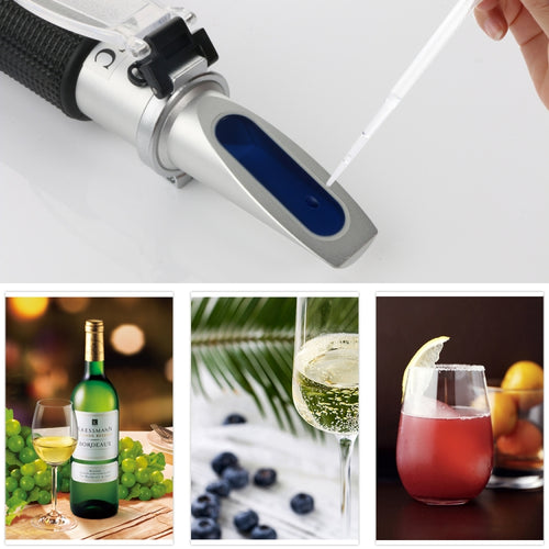 RZ136 Refractometer ผลไม้ไวน์เมตรน้ำตาลแบบพกพา Auto Brix 0 ~ 32% แอลกอฮอล์ 0 ~ 26% น้ำผลไม้ไวน์น้ำตาลเมตร Refractometer