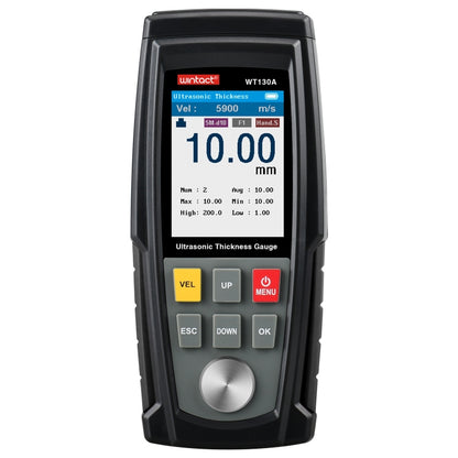 WT130A Digital Ultrasonic เครื่องวัดความหนา USB ชาร์จดิจิตอลความหนาโลหะเครื่องทดสอบความแม่นยำสูง, WT130A