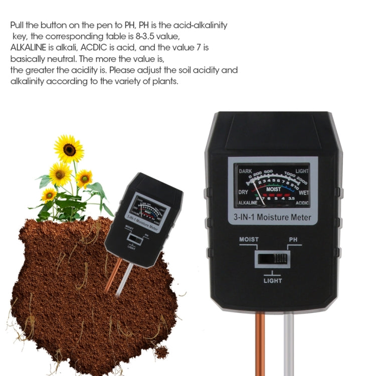 RZ97 Mini ดิน PH ความชื้นวัดความชื้น PH Meter ความชื้นในดิน Monitor เครื่องวัดความชื้นพืชสวน Farming Moisture Tester, RZ97