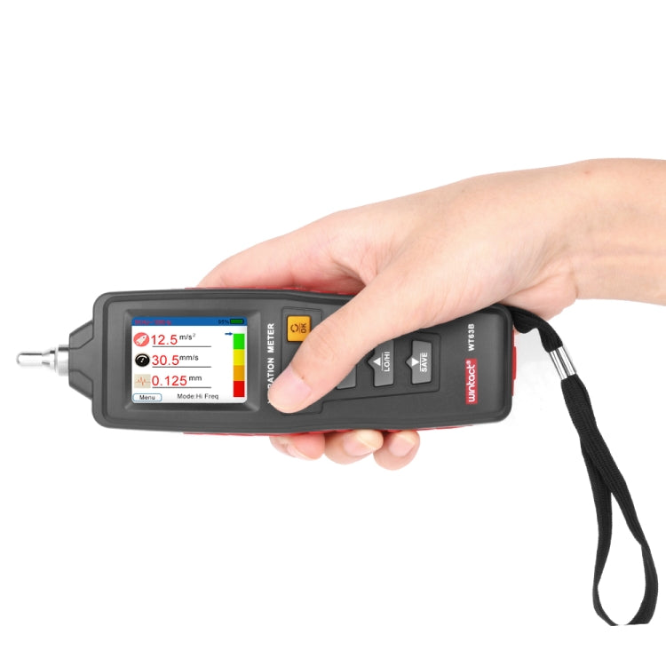 WINTACT WT63B เครื่องวิเคราะห์การสั่นสะเทือนแบบมือถือ เครื่องวัดการสั่นสะเทือนแบบดิจิตอล