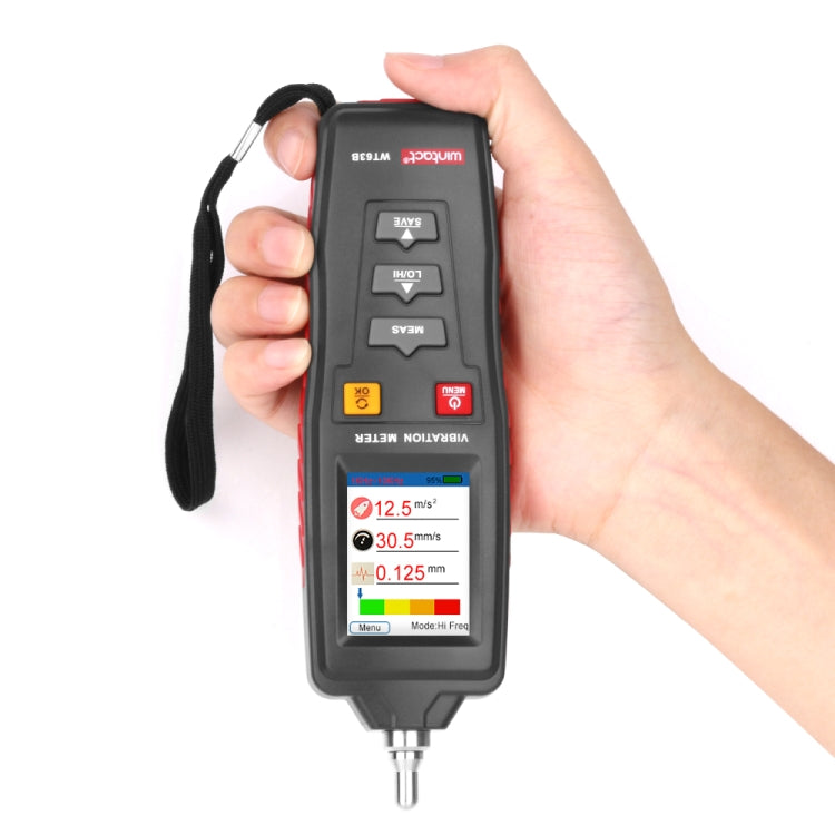 WINTACT WT63B เครื่องวิเคราะห์การสั่นสะเทือนแบบมือถือ เครื่องวัดการสั่นสะเทือนแบบดิจิตอล