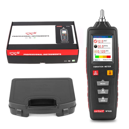 WINTACT WT63B เครื่องวิเคราะห์การสั่นสะเทือนแบบมือถือ เครื่องวัดการสั่นสะเทือนแบบดิจิตอล