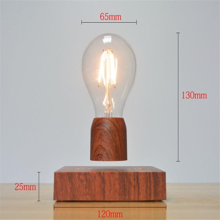 หลอดไฟลอยแม่เหล็กย้อนยุคพื้นผิวสีไม้ LED โคมไฟตกแต่งบ้าน