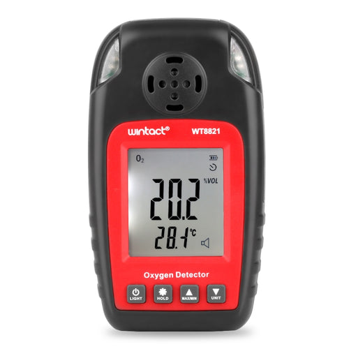 WINTACT WT8821 เครื่องตรวจจับออกซิเจน เซ็นเซอร์ก๊าซออกซิเจนอิสระคำเตือนเครื่องตรวจจับสัญญาณเตือนพิษที่มีความไวสูง, WT8821